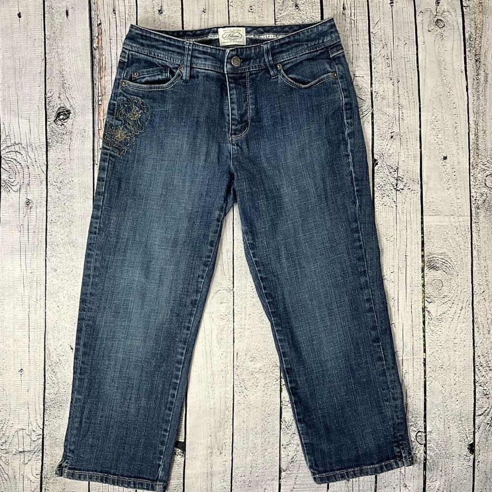 WHITE HOUSE BLACK MARKET Blanc Crop Jeans